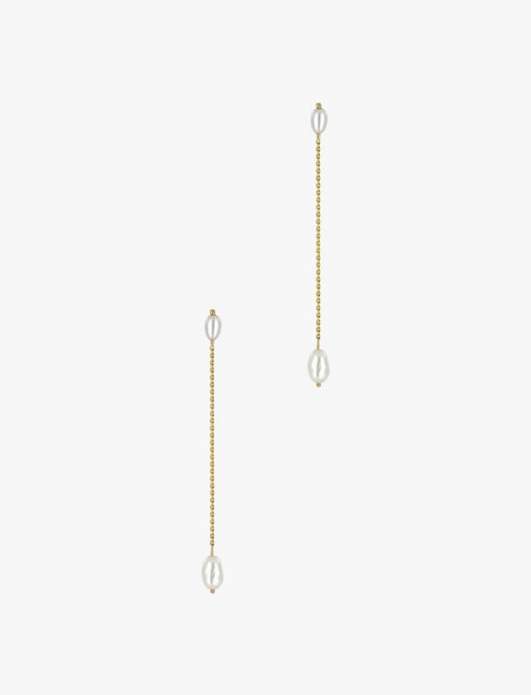 Long Pearl Shower Earrings